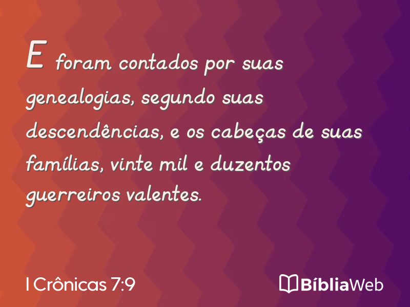 I Crônicas 7:9 em imagem para compartilhar
