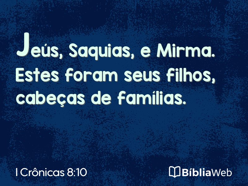 I Crônicas 8:10 em imagem para compartilhar