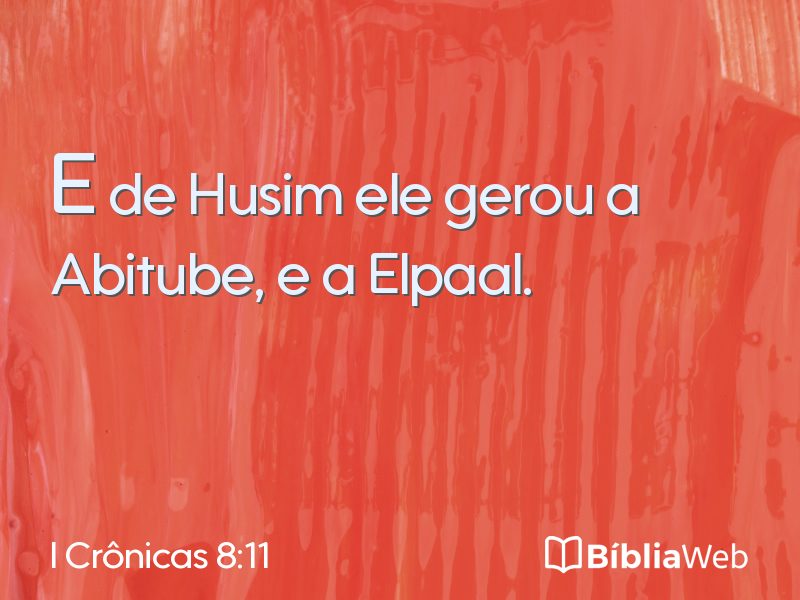 I Crônicas 8:11 em imagem para compartilhar