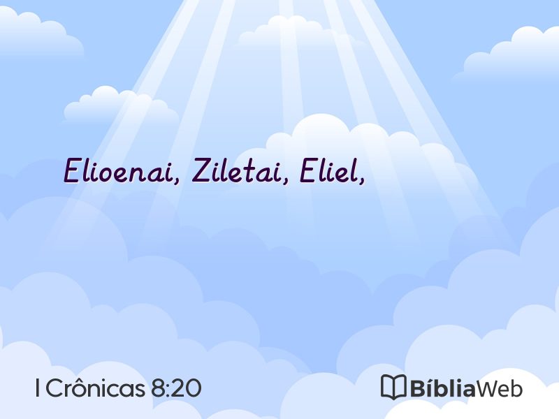 I Crônicas 8:20 em imagem para compartilhar