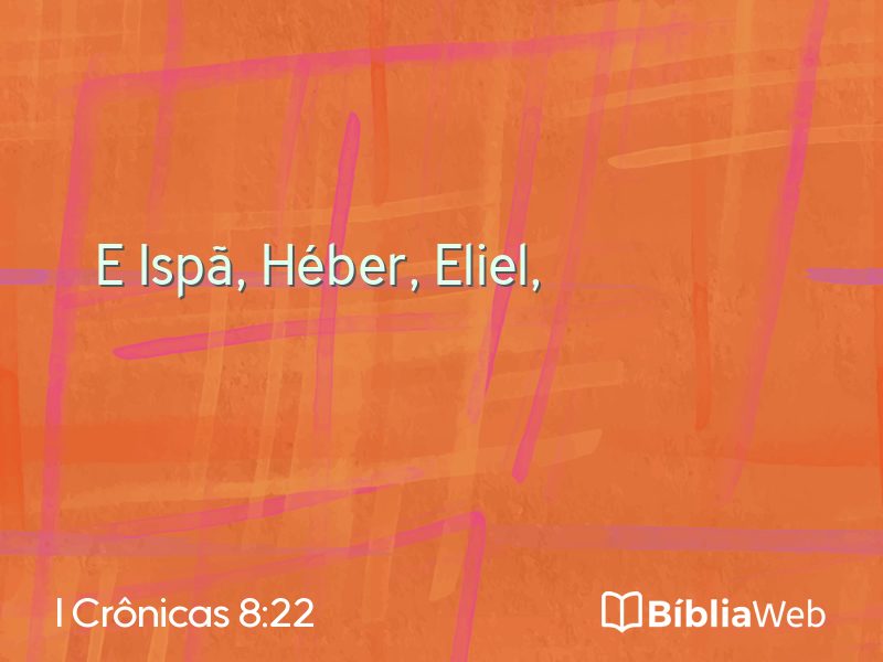 I Crônicas 8:22 em imagem para compartilhar