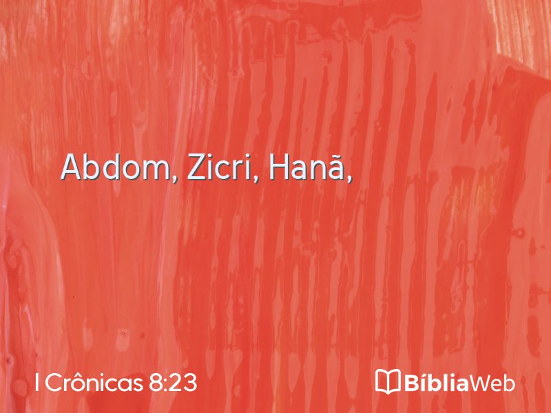 I Crônicas 8:23 em imagem para compartilhar