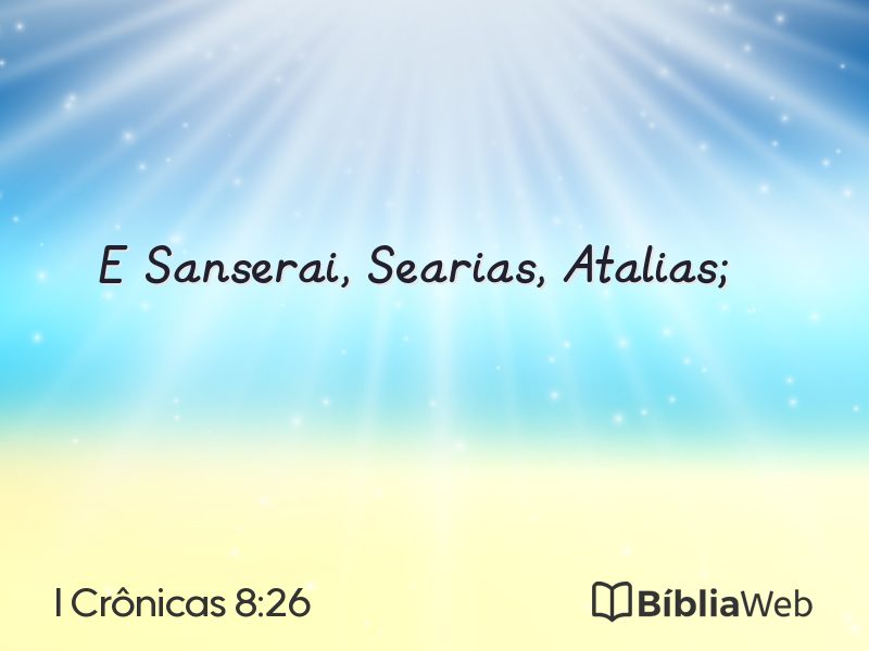 I Crônicas 8:26 em imagem para compartilhar