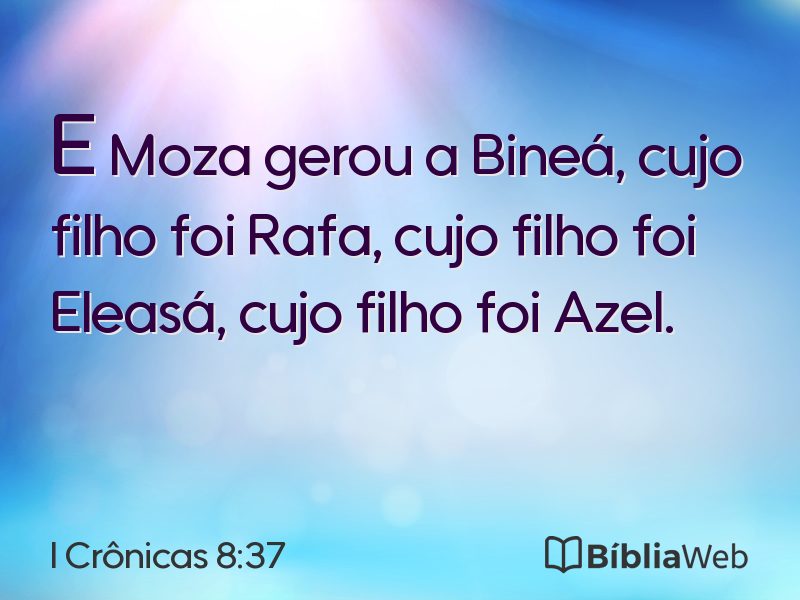 I Crônicas 8:37 em imagem para compartilhar