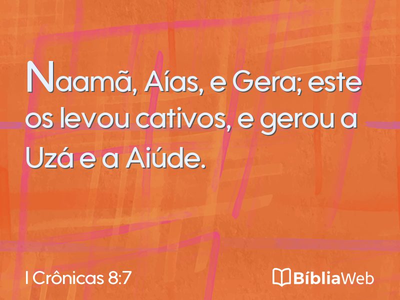 I Crônicas 8:7 em imagem para compartilhar