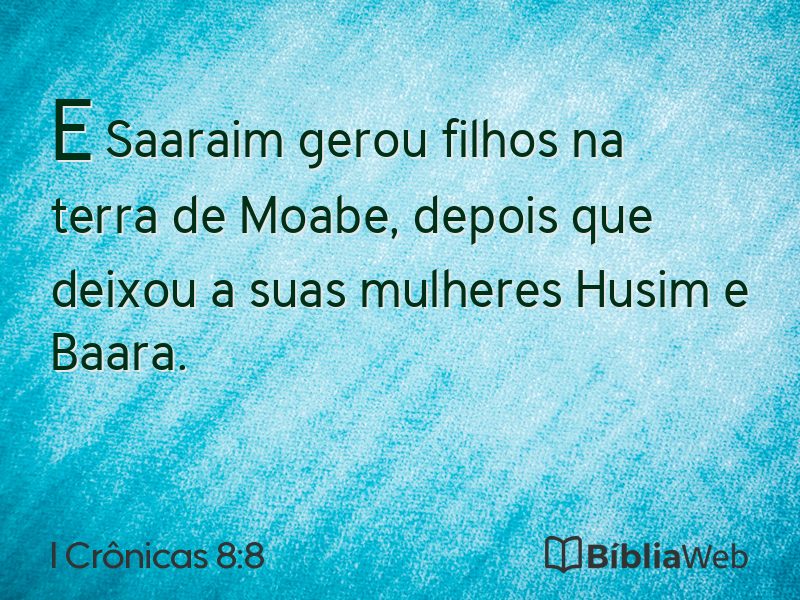 I Crônicas 8:8 em imagem para compartilhar