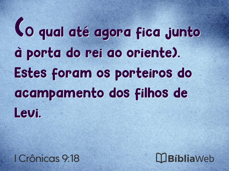 I Crônicas 9:18 em imagem para compartilhar
