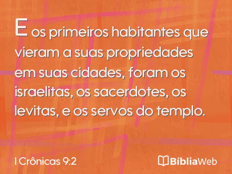 I Crônicas 9:2 em imagem para compartilhar