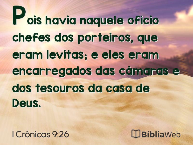 I Crônicas 9:26 em imagem para compartilhar