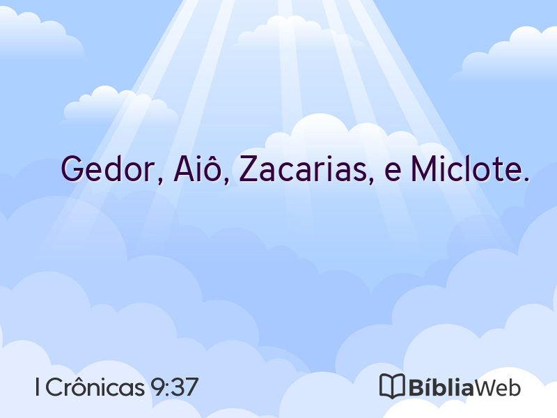 I Crônicas 9:37 em imagem para compartilhar
