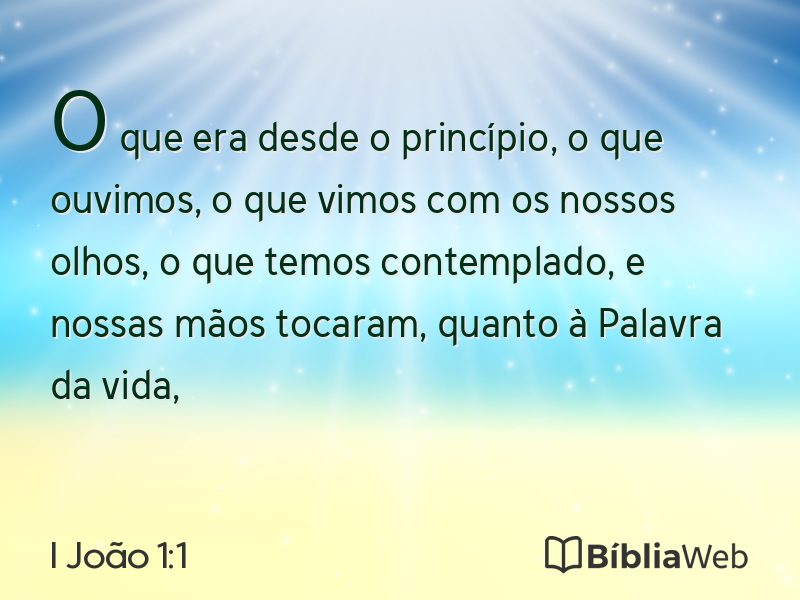 I João 1:1 em imagem para compartilhar