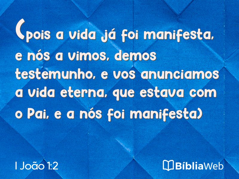 I João 1:2 em imagem para compartilhar