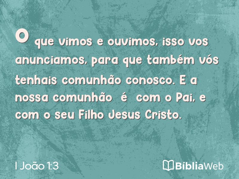 I João 1:3 em imagem para compartilhar