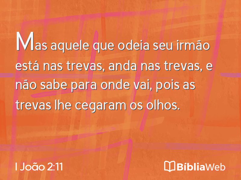 I João 2:11 em imagem para compartilhar