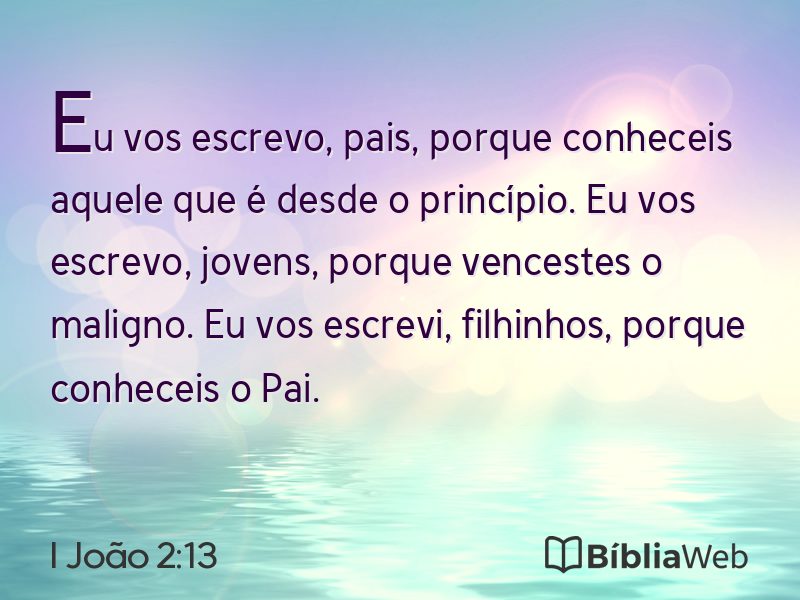 I João 2:13 em imagem para compartilhar