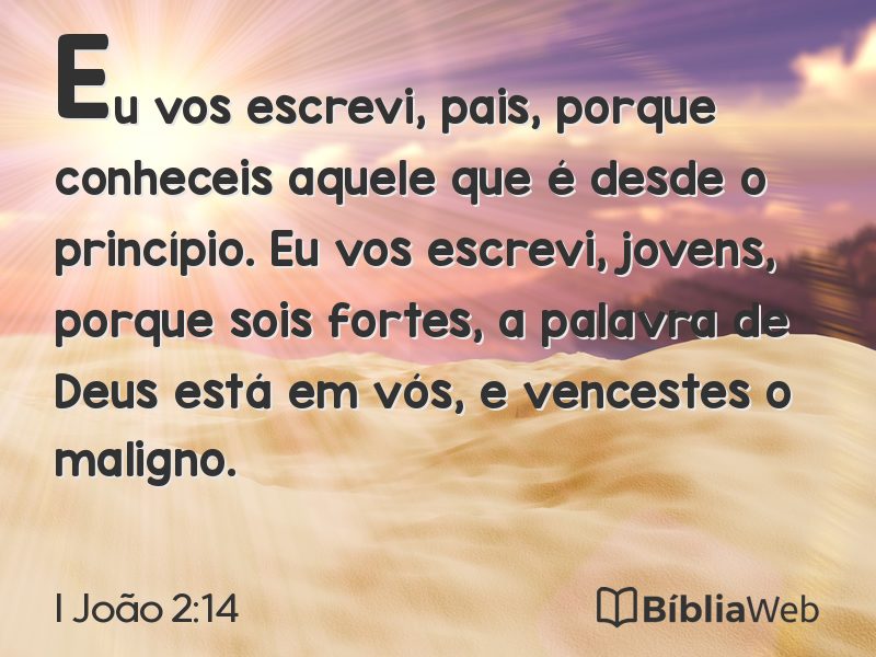 I João 2:14 em imagem para compartilhar