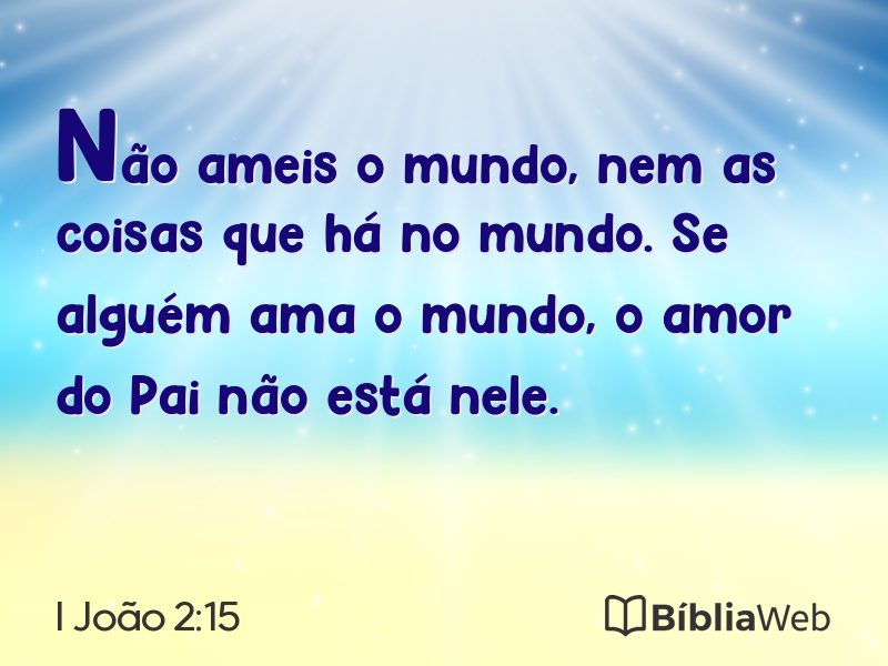 I João 2:15 em imagem para compartilhar