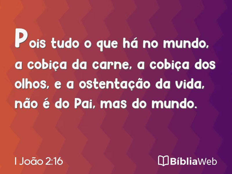 I João 2:16 em imagem para compartilhar