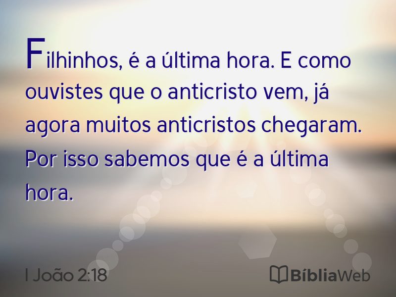 I João 2:18 em imagem para compartilhar