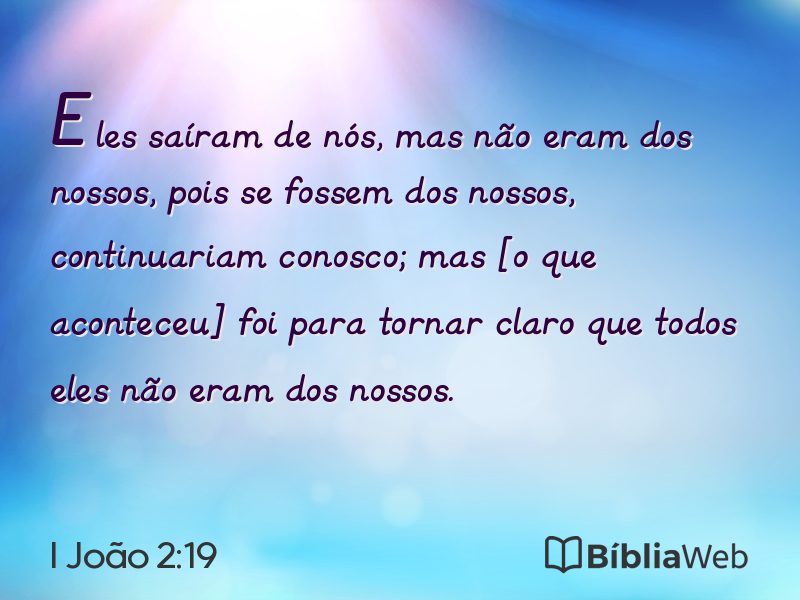 I João 2:19 em imagem para compartilhar