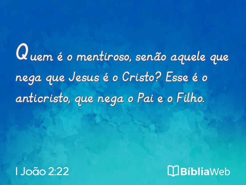I João 2:22 em imagem para compartilhar