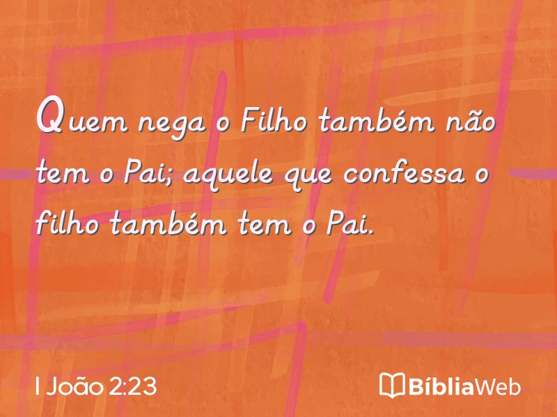 I João 2:23 em imagem para compartilhar