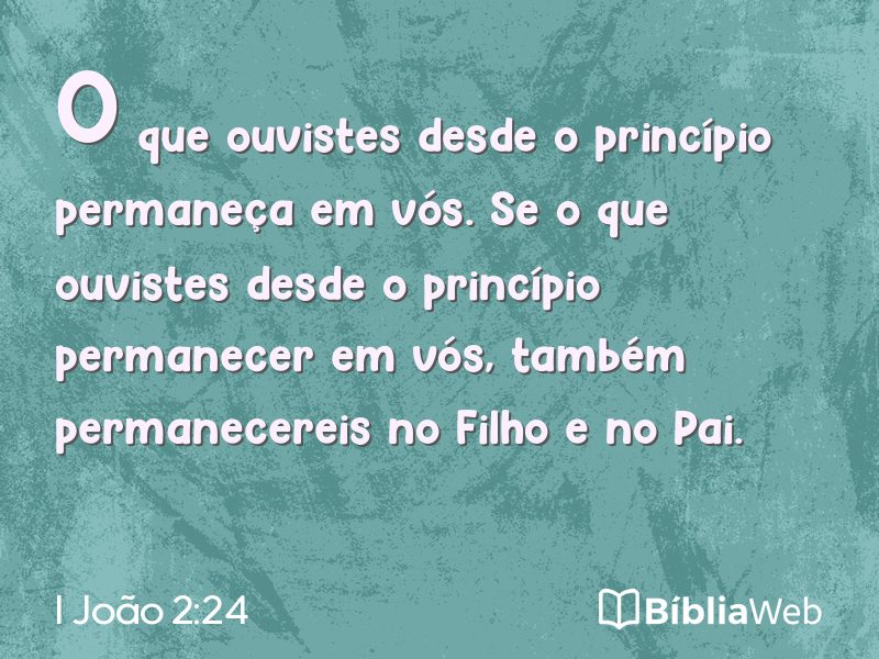 I João 2:24 em imagem para compartilhar