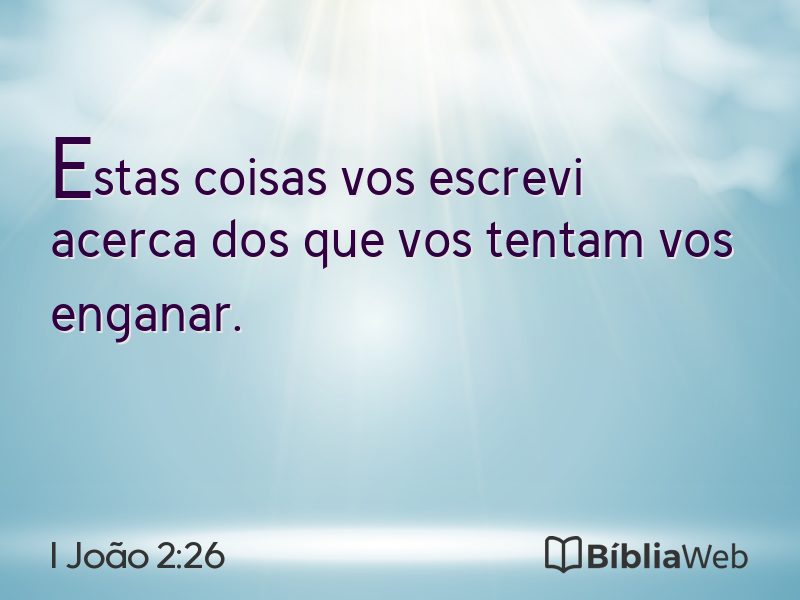 I João 2:26 em imagem para compartilhar