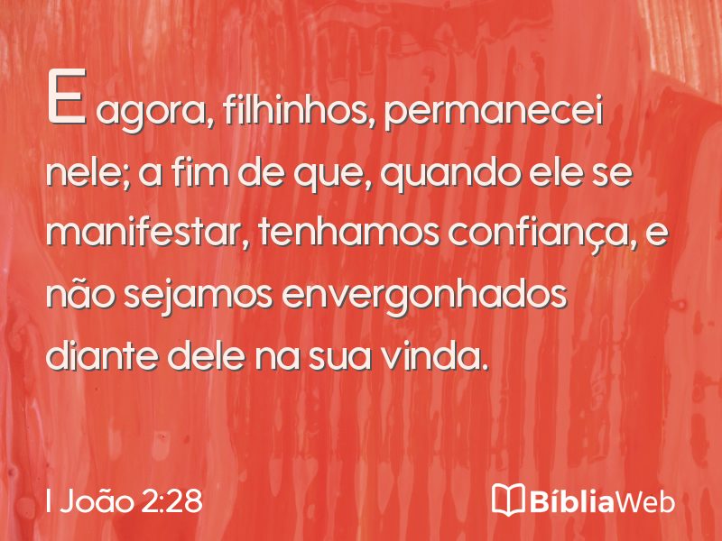 I João 2:28 em imagem para compartilhar