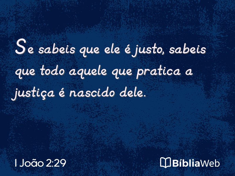 I João 2:29 em imagem para compartilhar