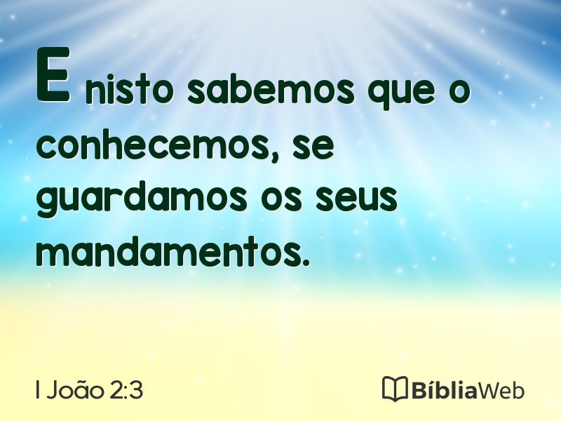 I João 2:3 em imagem para compartilhar