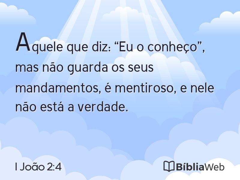 I João 2:4 em imagem para compartilhar