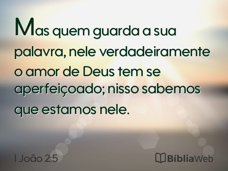 I João 2:5 em imagem para compartilhar