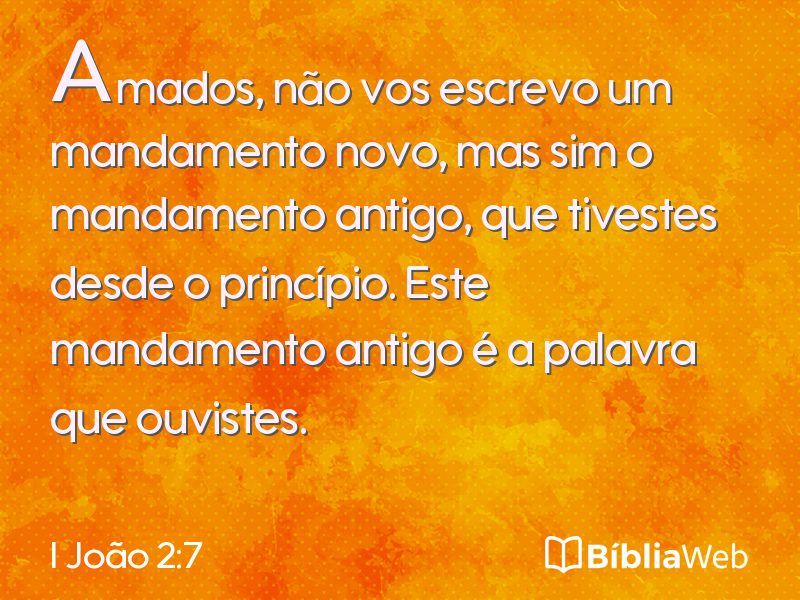 I João 2:7 em imagem para compartilhar