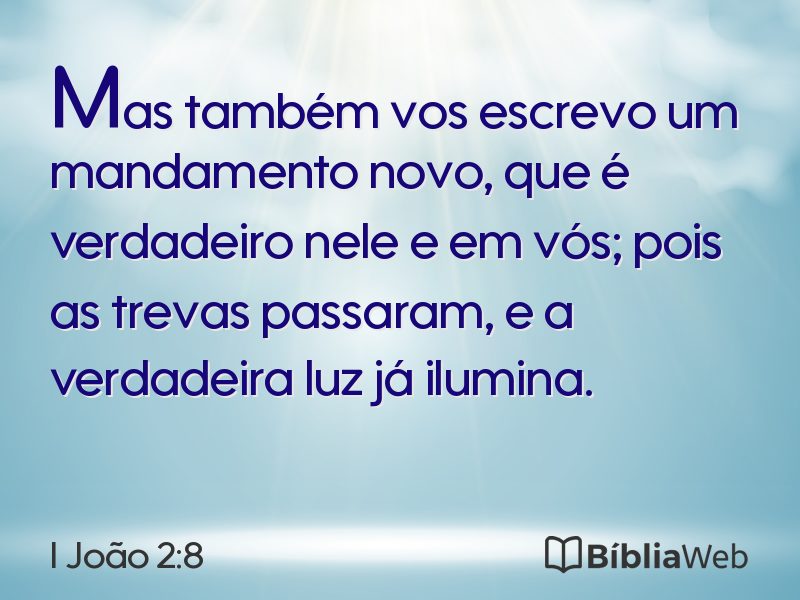 I João 2:8 em imagem para compartilhar