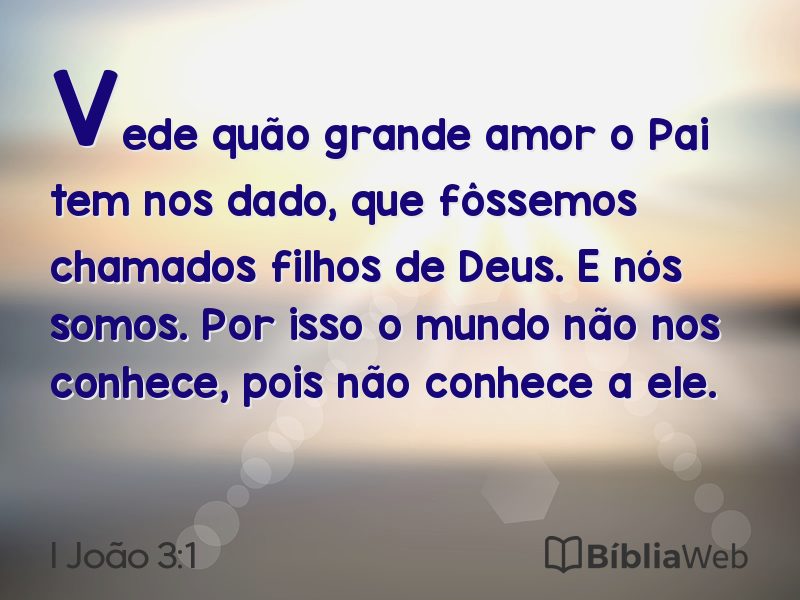 I João 3:1 em imagem para compartilhar