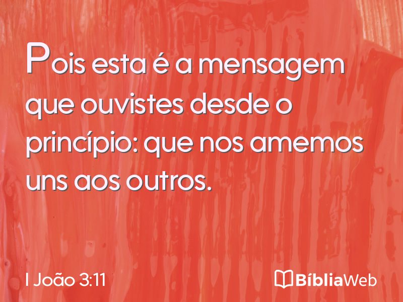 I João 3:11 em imagem para compartilhar