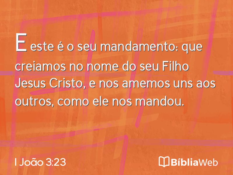 I João 3:23 em imagem para compartilhar