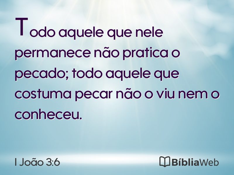 I João 3:6 em imagem para compartilhar