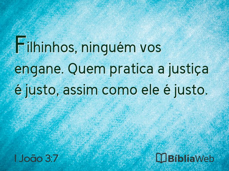 I João 3:7 em imagem para compartilhar