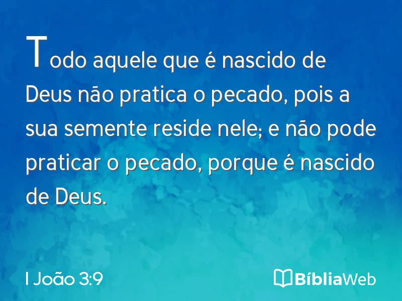 I João 3:9 em imagem para compartilhar
