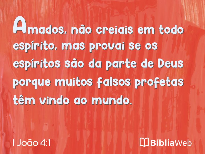I João 4:1 em imagem para compartilhar