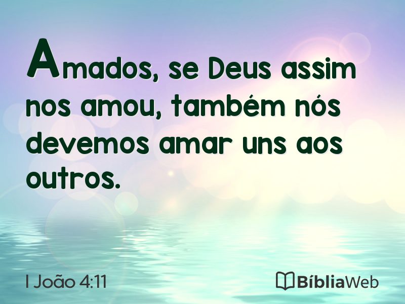 I João 4:11 em imagem para compartilhar