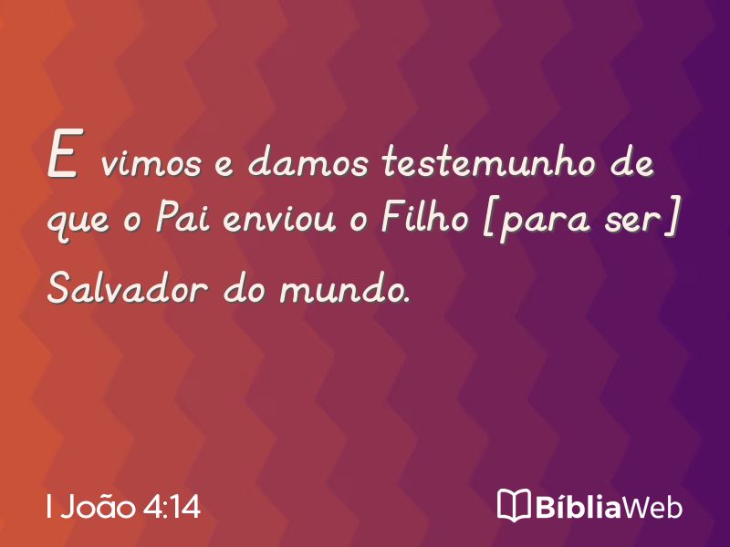 I João 4:14 em imagem para compartilhar