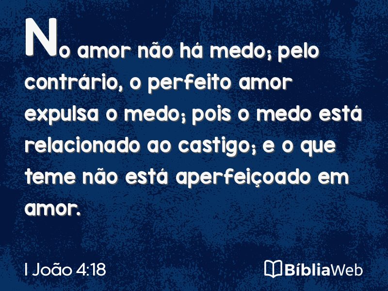I João 4:18 em imagem para compartilhar