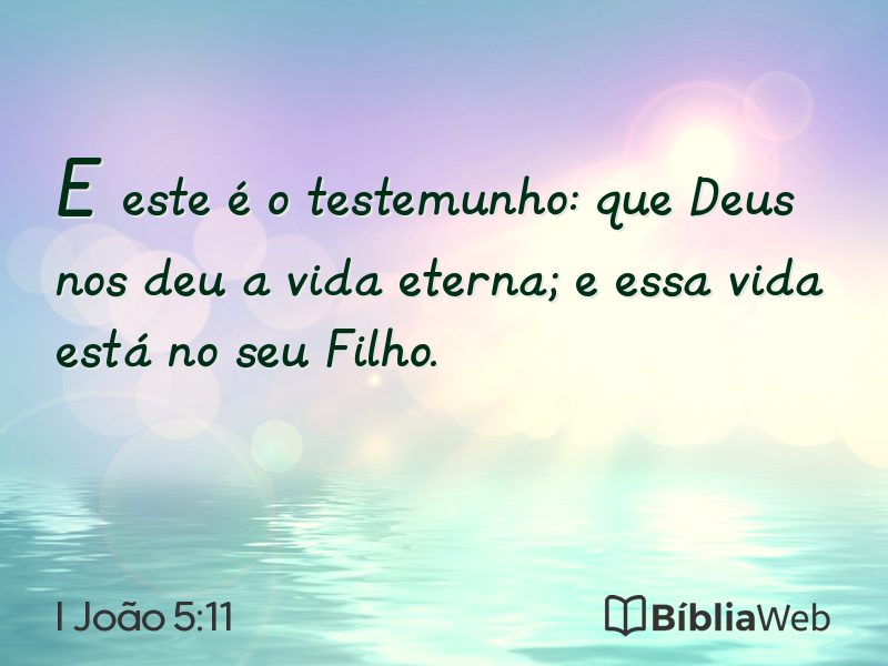 I João 5:11 em imagem para compartilhar