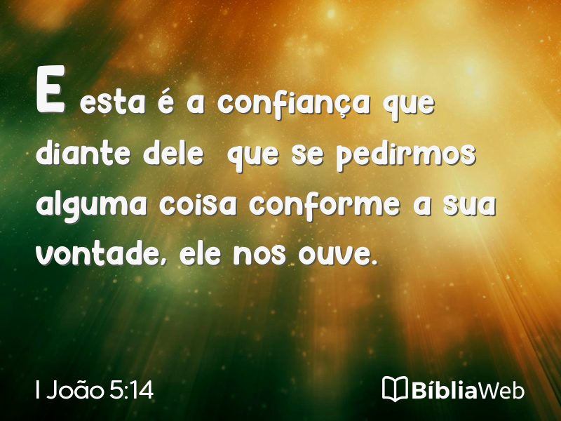 I João 5:14 em imagem para compartilhar