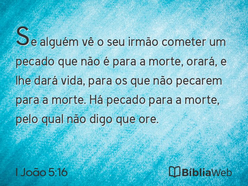 I João 5:16 em imagem para compartilhar