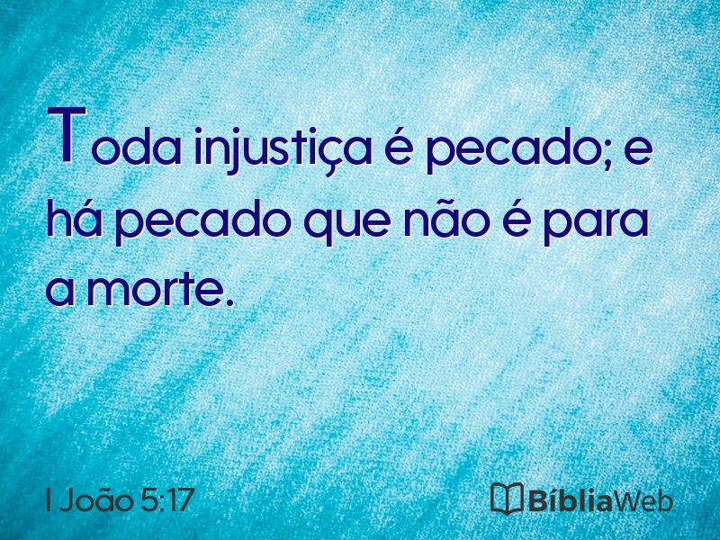 I João 5:17 em imagem para compartilhar
