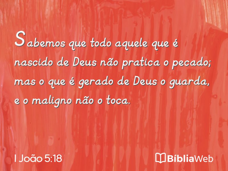 I João 5:18 em imagem para compartilhar